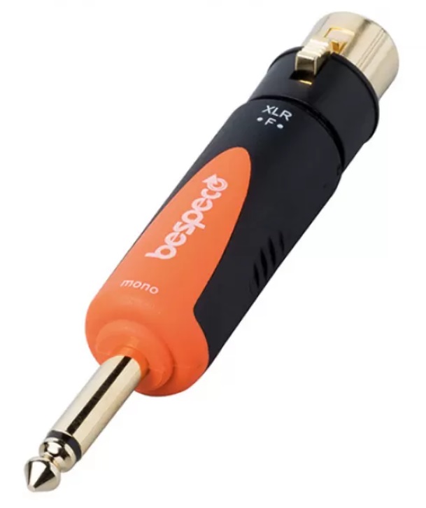 Προσαρμογέας Bespeco - SLAD500, 6.3 mm/XLR, μαύρο/πορτοκαλί