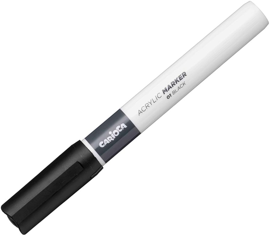 Σετ ακρυλικών μαρκαδόρων Carioca Plus - Van Orton, 2.0 mm, μαύρο