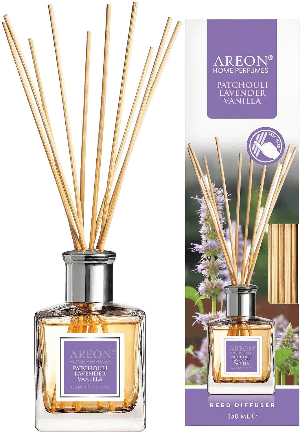 Αρωματικά ραβδιά Areon Classic - Patchouli, Lavender, Vanilla, 150 ml