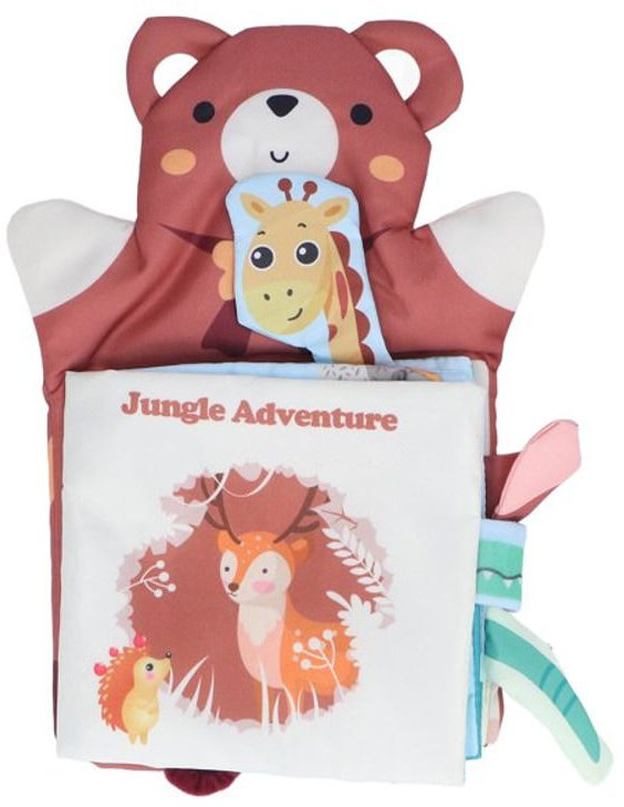 Μαλακό βρεφικό βιβλιαράκι Raya Toys – Τζούνγκλα