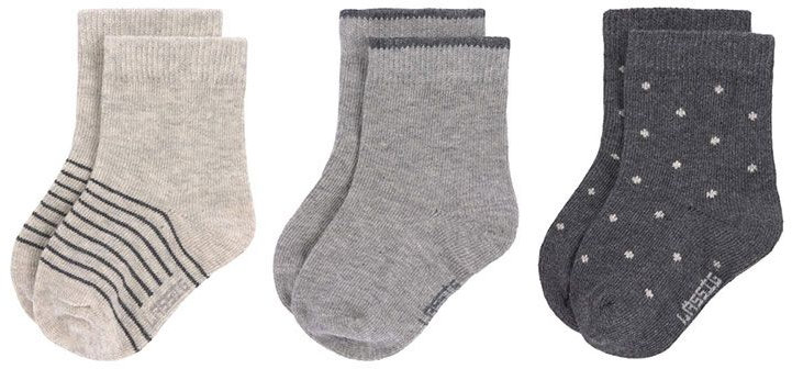 Παιδικές κάλτσες Lassig - Cosy Leg Wear, 3 τεμάχια, 12-14 cm, Γκρι