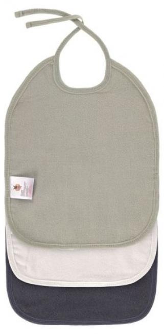 Βρεφικές σαλιάρες Lassig - Medium, 3 τεμάχια, Olive/Milky/Navy