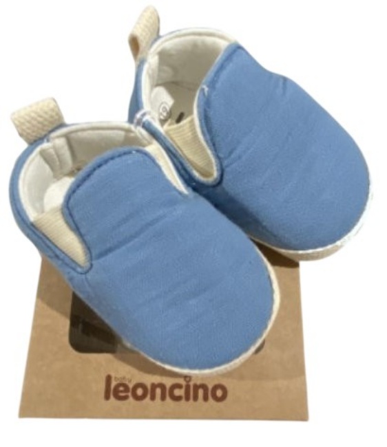 Βρεφικά παπουτσάκια από μουσελίνα Leoncino - Moccasins, νούμερο 18, μπλε