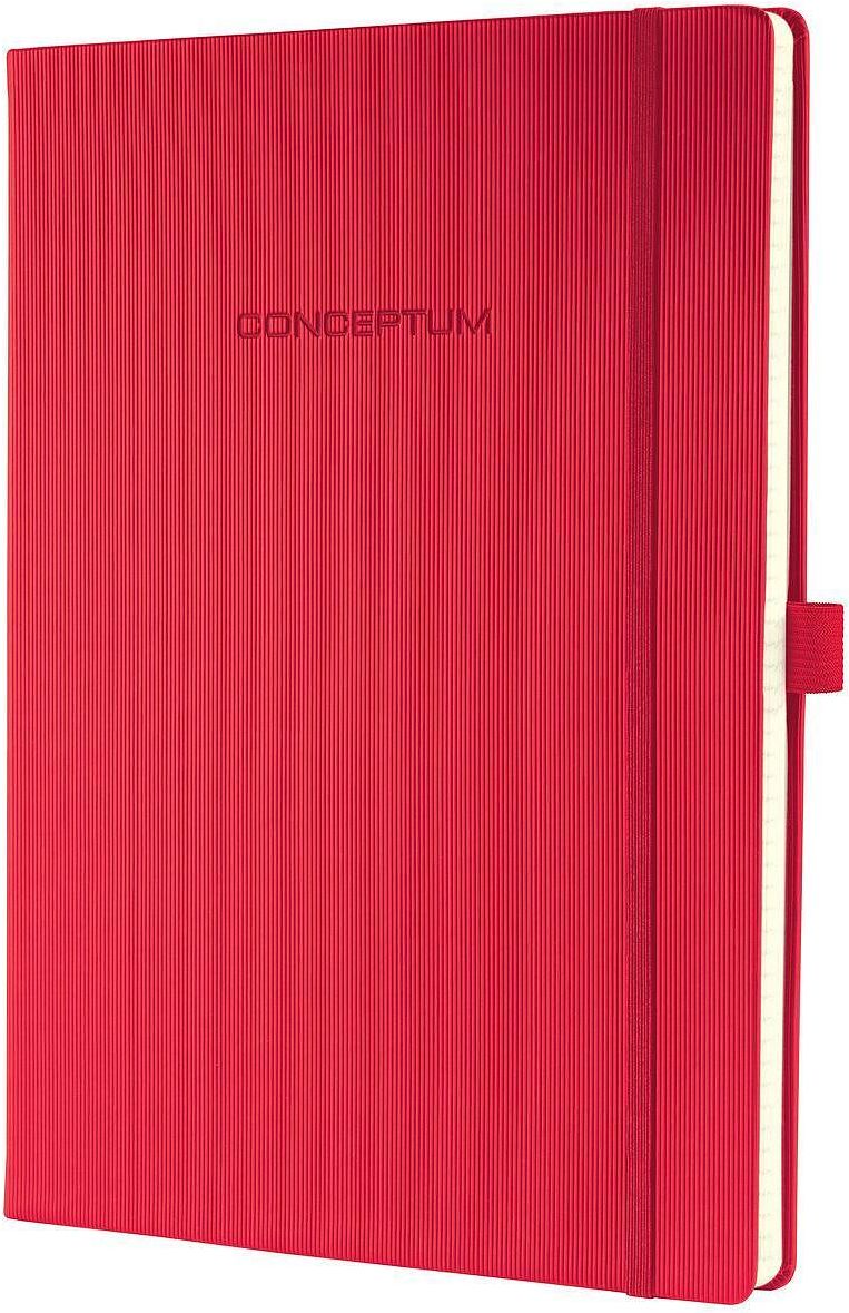 Σημειωματάριο Sigel Conceptum - με γραμμές, A4, κόκκινο