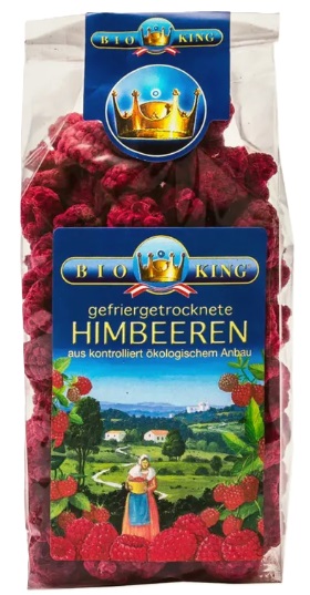 Organic raspberries, 40 g, Bio King