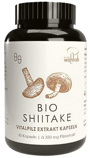 Organic shiitake extract, 350 mg, 60 κάψουλες , Pilze Wohlrab
