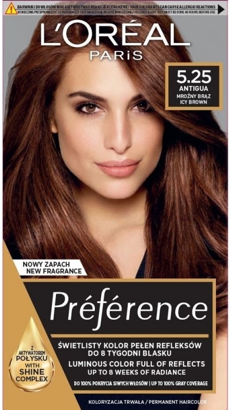 L'Oréal Préférence Βαφή μαλλιών , 5.25 Antigua