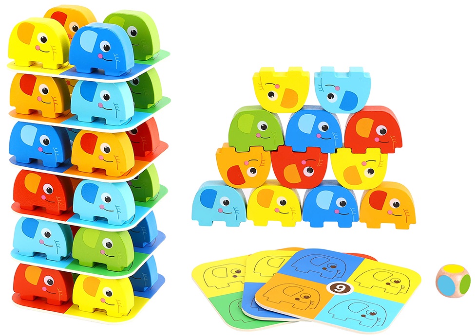 Παιδικό παιχνίδι ισορροπίας Tooky Toy - Ελεφαντάκια