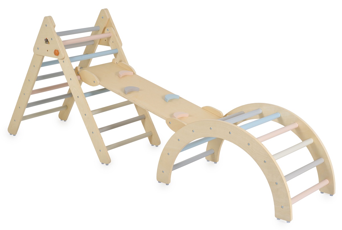 Παιδική μικτή συσκευή Moni Toys - Τρίγωνο Pikler 3 σε 1