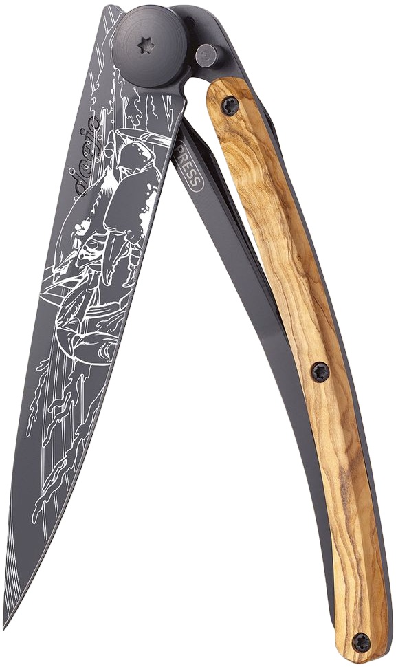 Σουγιάς τσέπης Deejo Olive Wood-Cancer, 37 g