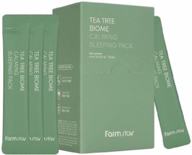 FarmStay Tea Tree Biome Νυχτερινή μάσκα προσώπου, 20 τεμάχια