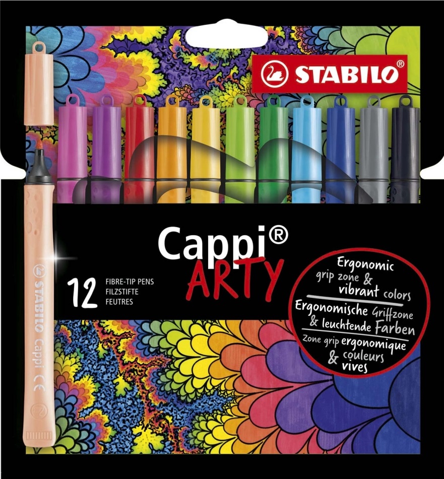 Μαρκαδόροι Stabilo Arty - Cappi, 12 χρώματα