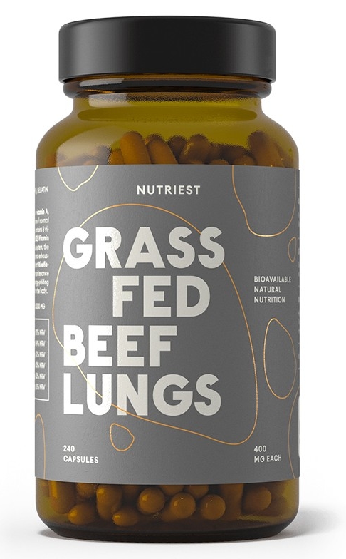 Grass Fed Beef Lungs, 240 κάψουλες, Nutriest