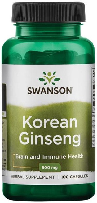 Korean Ginseng, 500 mg, 100 κάψουλες, Swanson