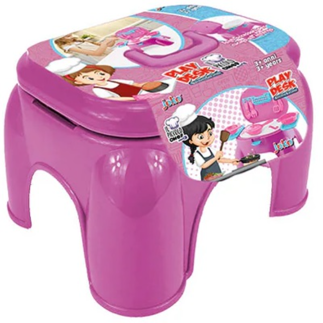 Σετ παιχνιδιού IMC Toys - Σκαμπό με αξεσουάρ μαγειρικής για κορίτσι