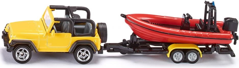 Σετ παιχνιδιών Siku - Jeep with boat