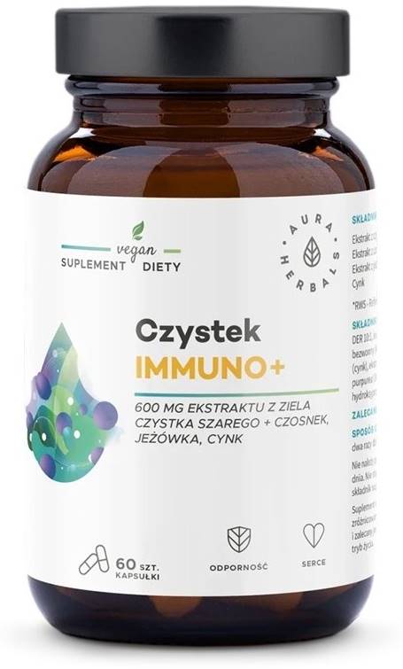 Czystek Immuno+, 60 κάψουλες, Aura Herbals