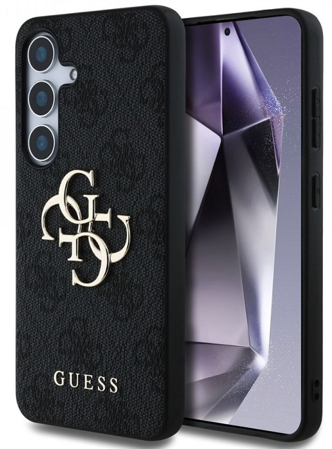 Θήκη Guess - Glitter Fixed Metal Logo, Galaxy S25 Plus, μαύρη