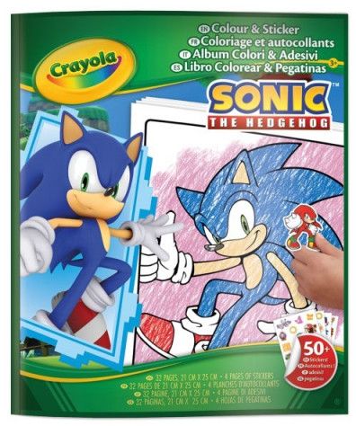 Βιβλίο ζωγραφικής Crayola Sonic - 50 αυτοκόλλητα