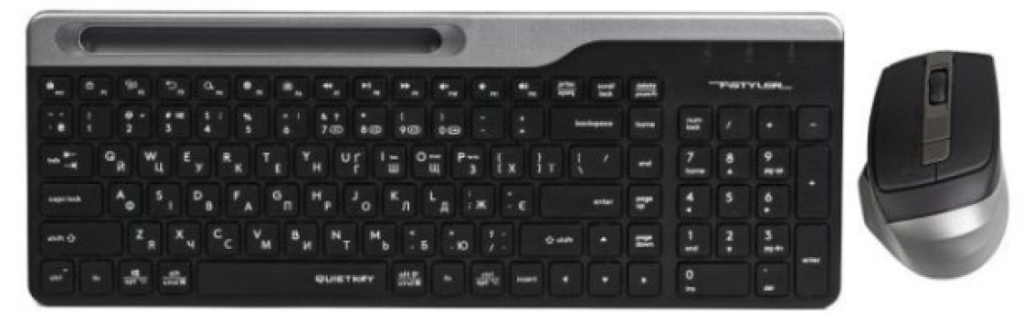 Σετ πληκτρολόγιο και ποντίκι A4Tech - Fstyler FB2535CS, ασύρματο, γκρι