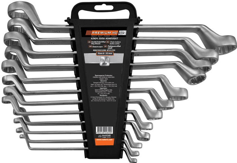 Σετ κλειδιού σωλήνα Premium HD - 37595, 12 τεμάχια, 6-32 mm