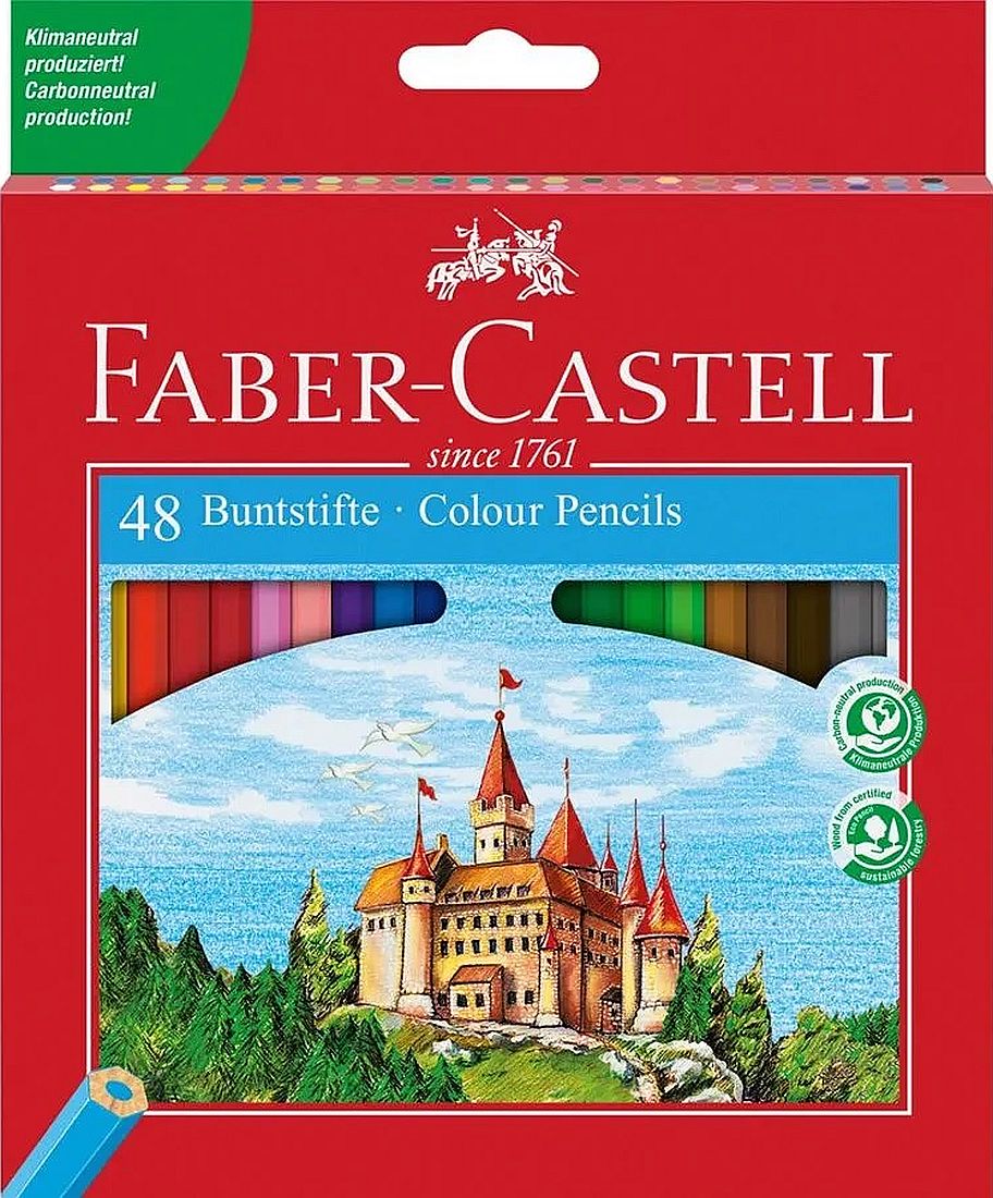 Σετ χρωματιστά μολύβια Faber-Castell - Castle-Κάστρο, 48 τεμαχίων