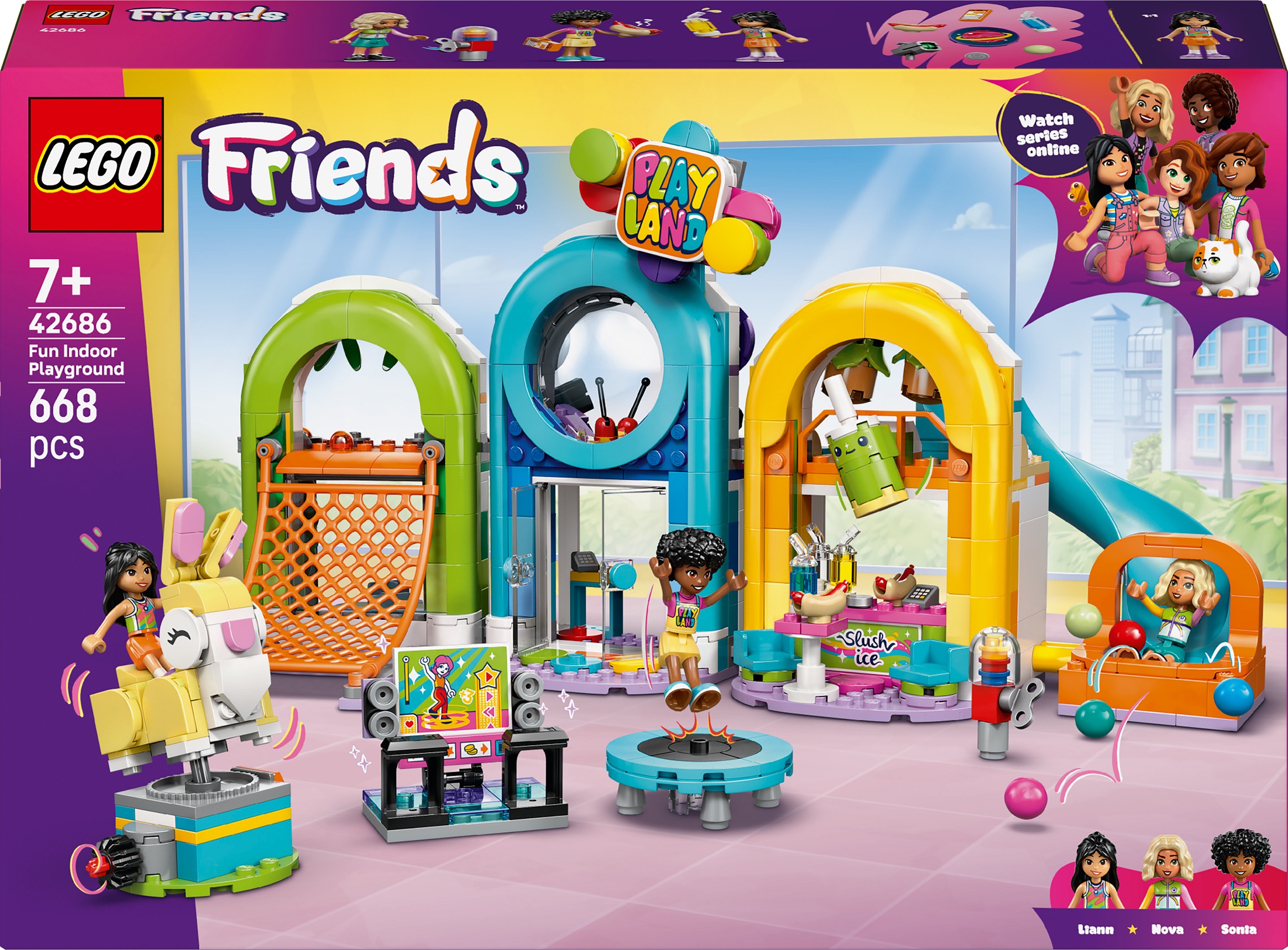 Κατασκευαστής LEGO Friends - Διασκεδαστική εσωτερική παιδική χαρά (42686)