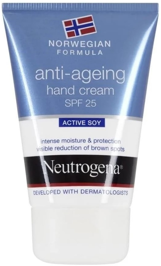 Neutrogena Αντιγηραντική κρέμα χεριών, SPF25, 75 ml