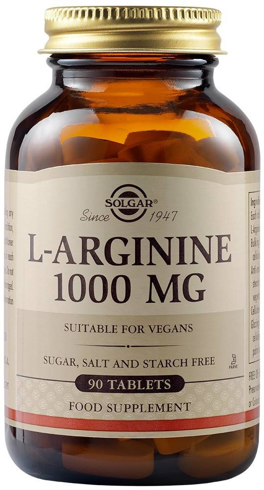 L-Arginine, 1000 mg, 90 δισκία, Solgar