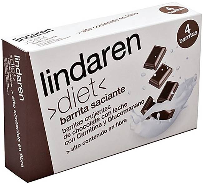 Lindaren Diet Σοκολάτα κατασταλτική της όρεξης, 4 μπάρες, Artesania Agricola