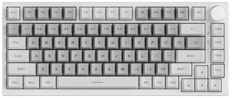Μηχανικό πληκτρολόγιο AJAZZ - AK820, Red Switches, λευκό φωτισμό, γκρι/λευκό