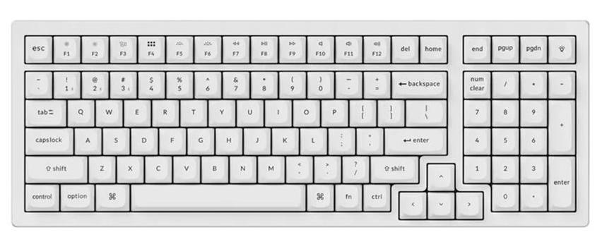 Μηχανικό πληκτρολόγιο Keychron - K4P-O1, ασύρματο, K Pro Red, LED, λευκό