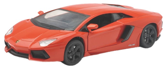 Μεταλλικό αυτοκίνητο Newray - Lamborghini Aventador, πορτοκαλί, 1:24