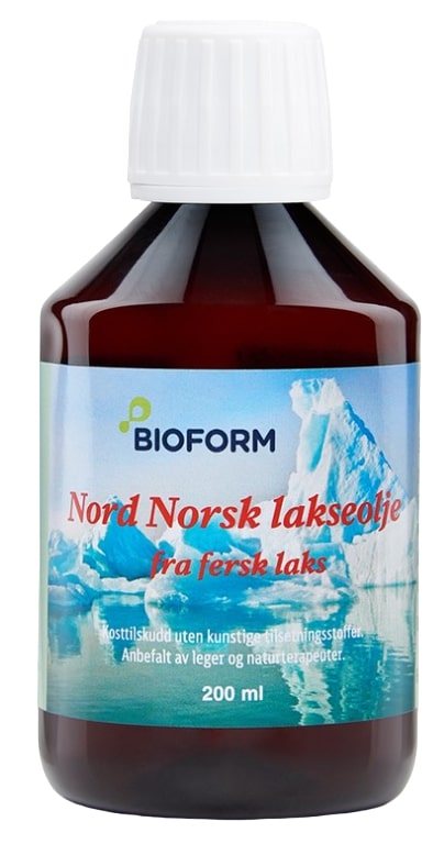 Nord Norsk Lakseolje Νορβηγικό ιχθυέλαιο σολομού, 990 mg, 200 ml, Bioform