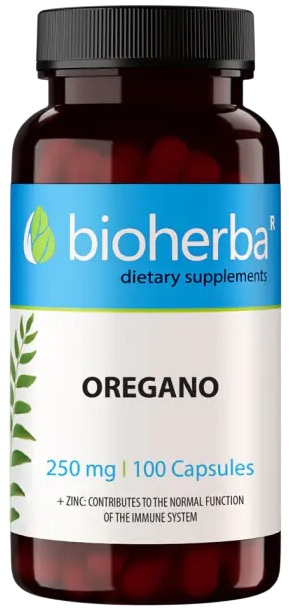 Oregano, 250 mg, 100 κάψουλες, Bioherba