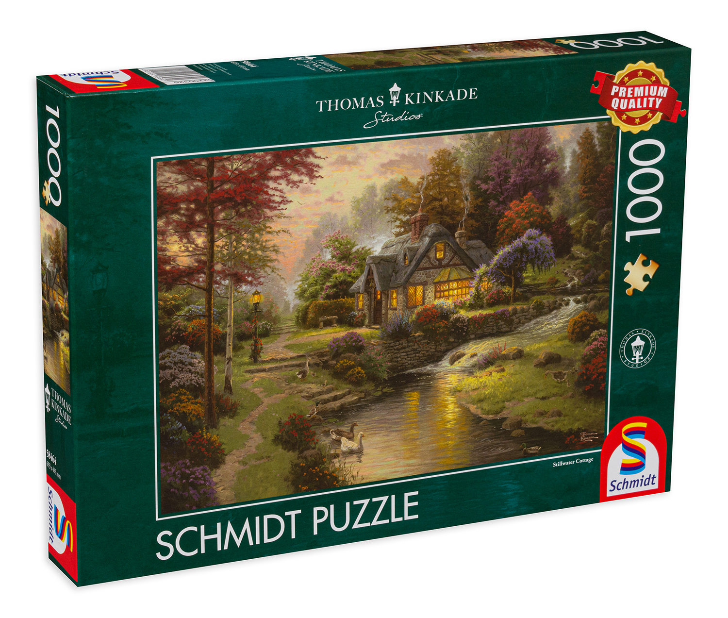 Παζλ Schmidt 1000 κομμάτια - Σπίτι δίπλα στο ποτάμι, Thomas Kinkade