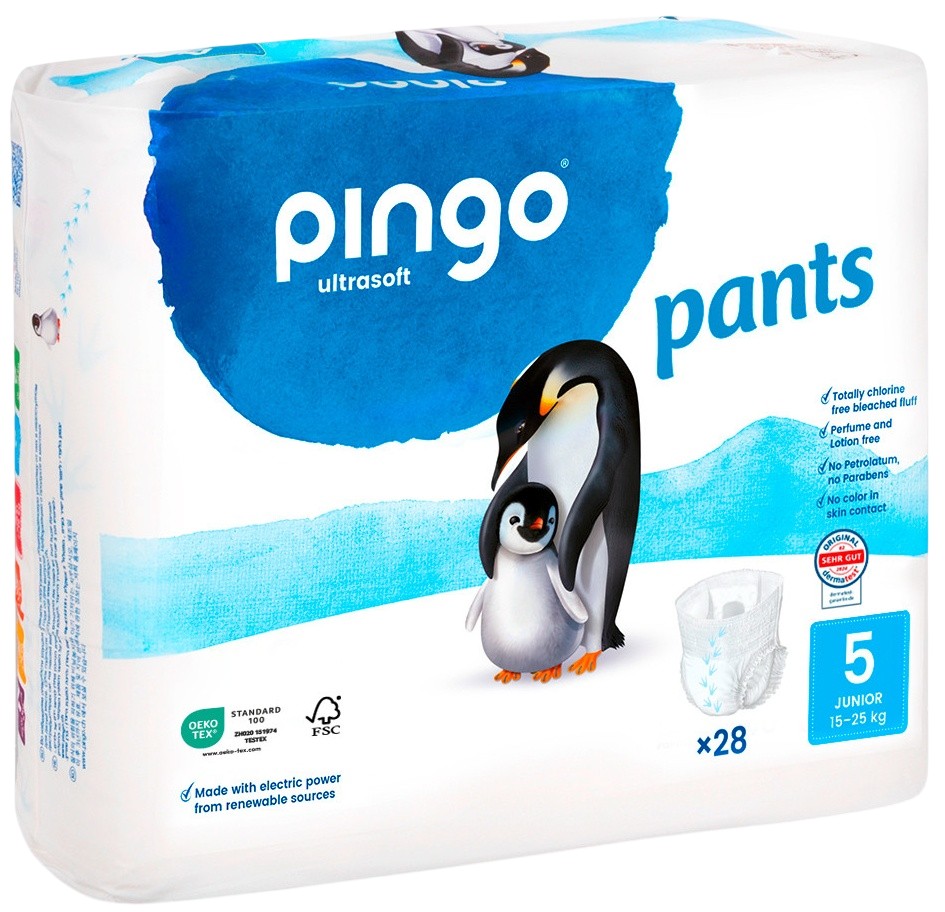 Πάνες βρακί Pingo Ultrasoft - Junior, τεμάχια 5, 15-25 kg, 28 τεμάχια
