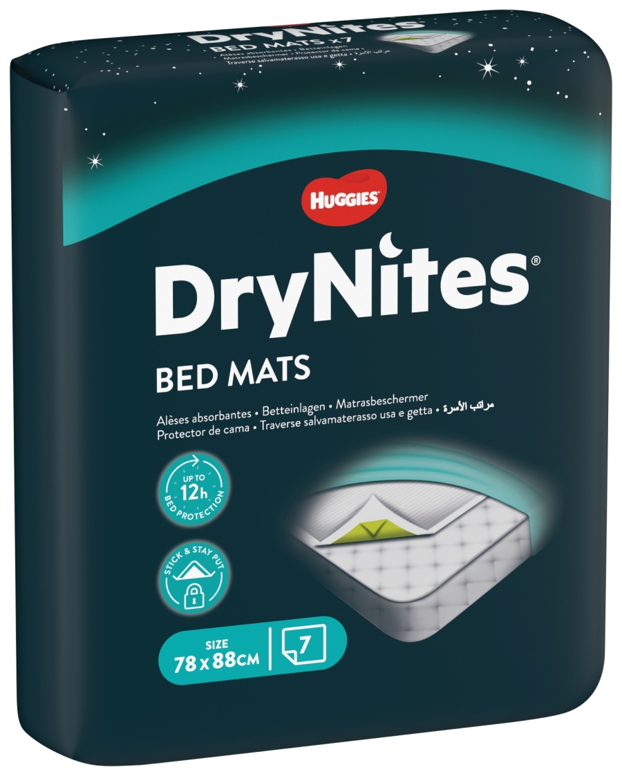 Προστατευτικά κρεβατιού Huggies Drynites - 78 х 88 cm, 7 τεμάχια