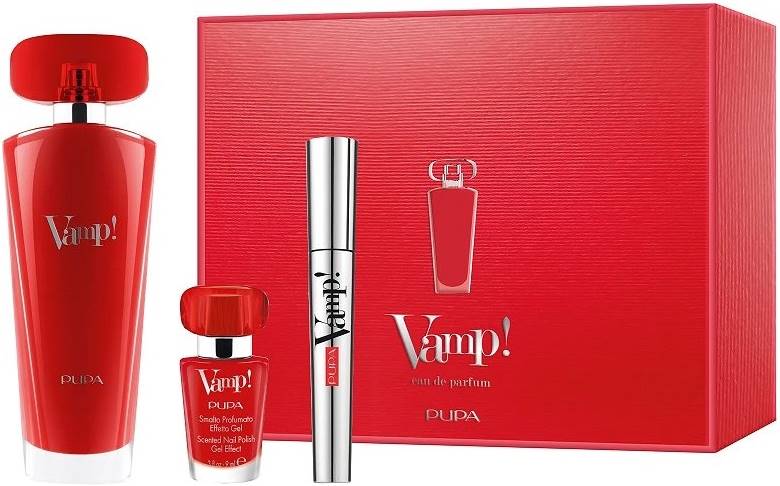 Pupa Σετ Vamp! Red - Eau de Parfum, Μάσκαρα και Βερνίκι νυχιών, 50 + 2 х 9 ml