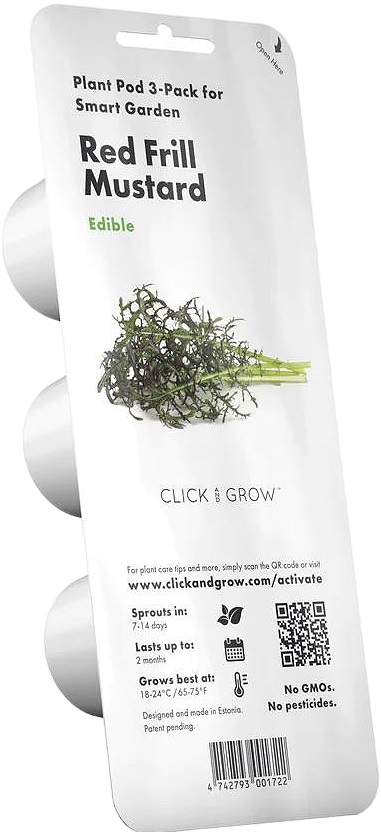 Σπόροι Click and Grow - Κόκκινη σγουρή μουστάρδα, 3 ανταλλακτικά