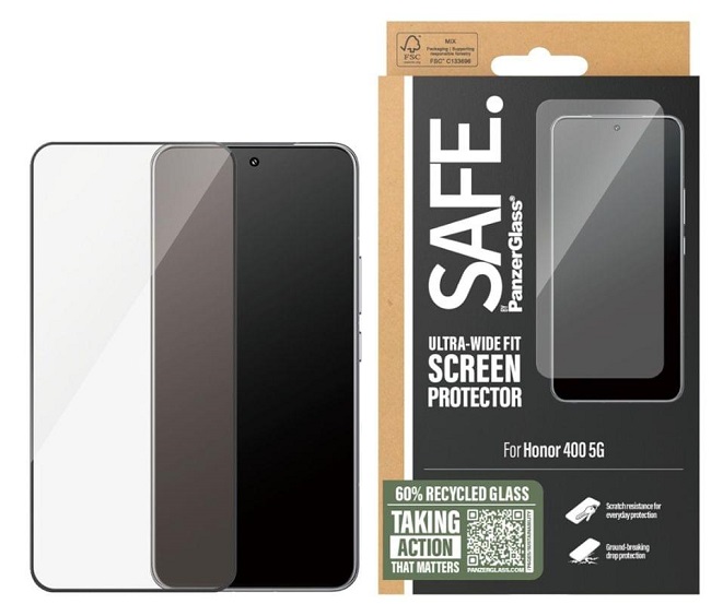 Γυάλινο προστατευτικό SAFE - Ultra Wide Fit, Honor 400, διάφανο