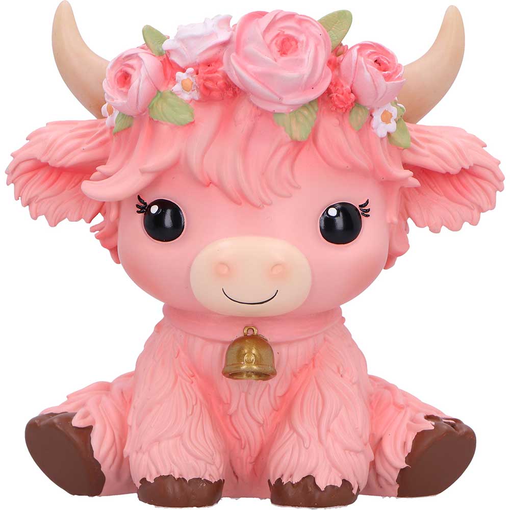 Αγαλματίδιο Nemesis Now Adult: Cute - Moo Crew - Primrose (Pink Flower), 10.5 cm