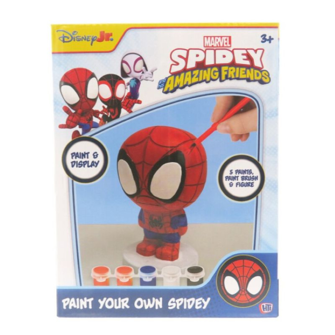 Φωτεινή φιγούρα για ζωγραφική Spidey and Friends, γύψινη