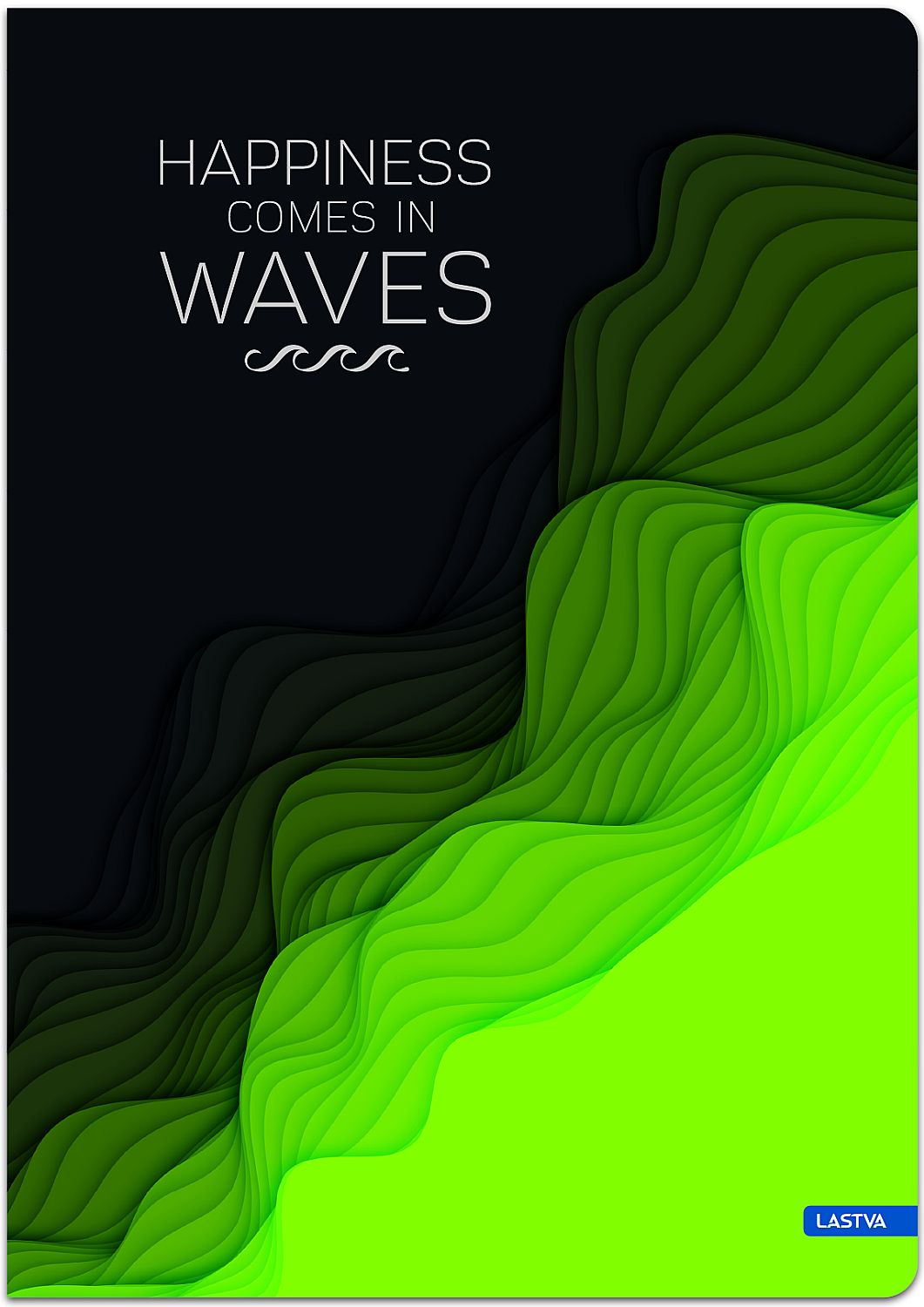 Τετράδιο Lastva - Waves, A4, 96 φύλλα, φαρδιές σειρές, ποικιλία