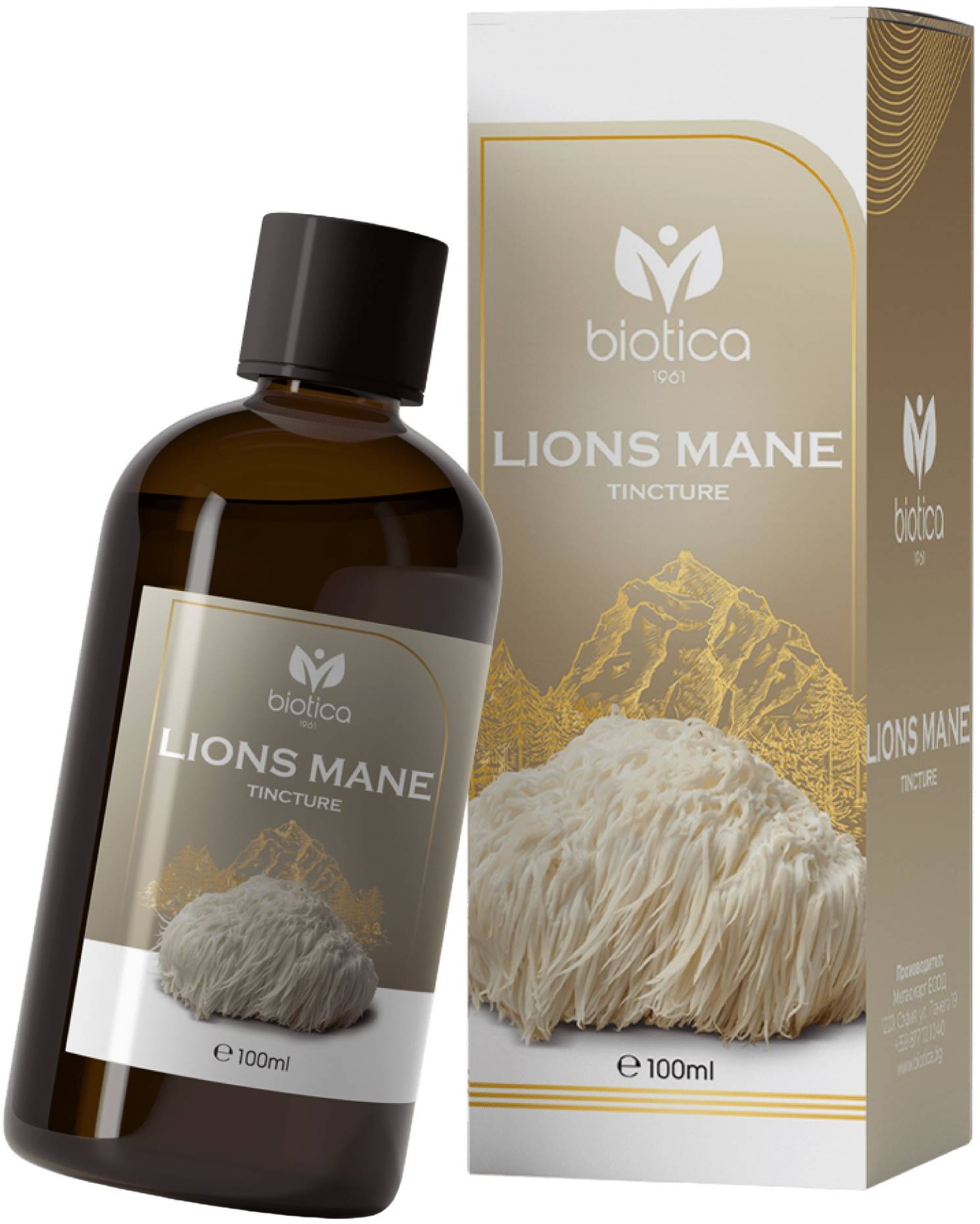 Βάμμα μανιταριού Lion's Mane, 100 ml, Biotica 1961