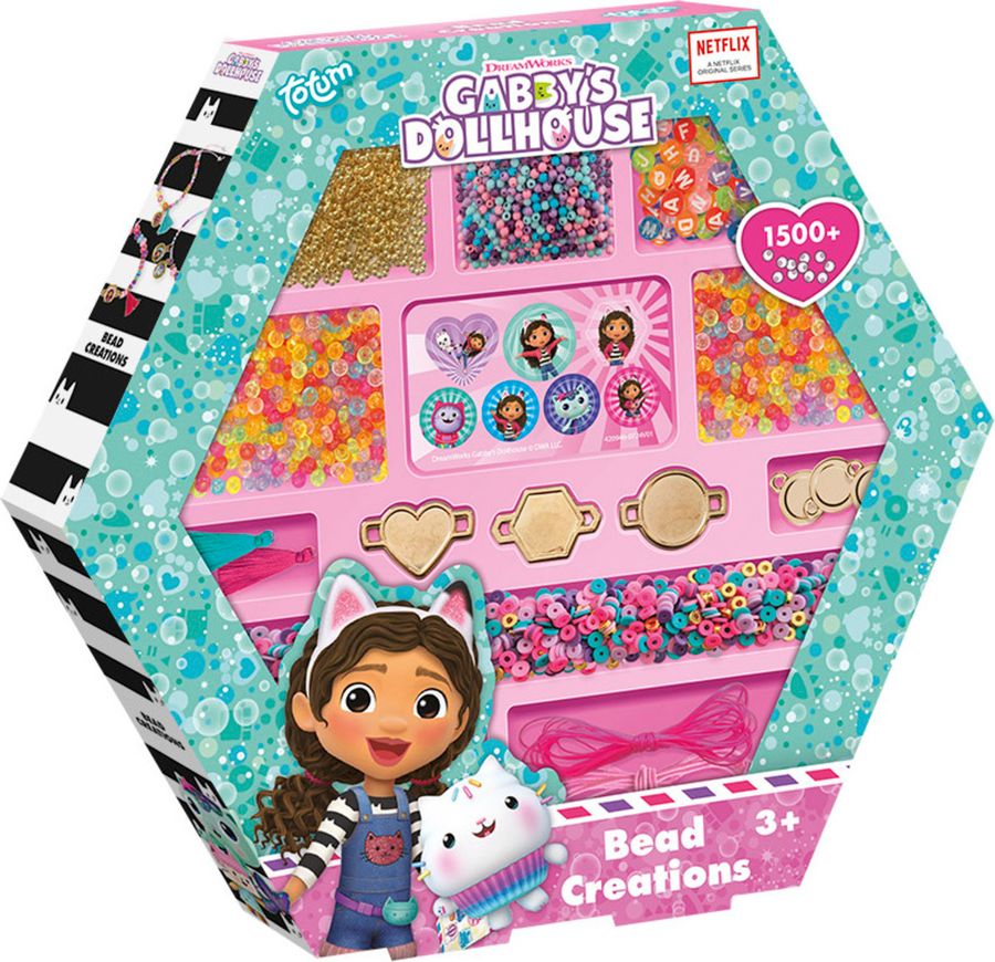 Δημιουργικό σετ Totum - Gabby's Dollhouse,φτιάξτε τα δικά σας βραχιόλια με 6 φυλαχτά