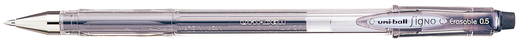 Στυλό τζελ με γόμα Uniball Signo Erasable - Μαύρο, 0,5 χλστ