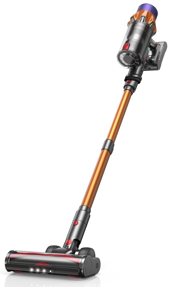 Κάθετη ηλεκτρική σκούπα Honiture - X7, 550W, HEPA, πορτοκαλί/γκρι