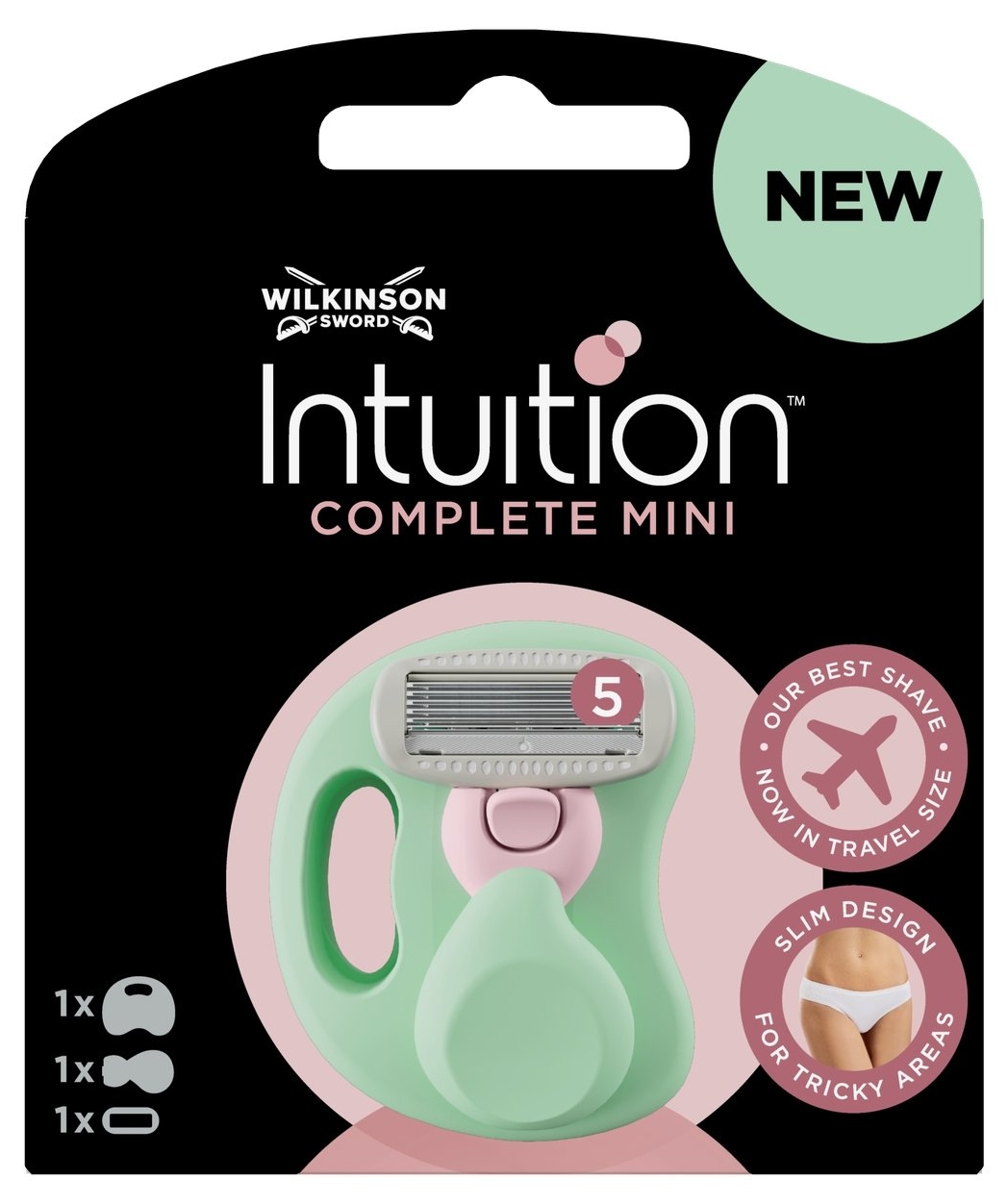 Σύστημα ξυρίσματος Wilkinson Sword Intuition Complete Mini, με 1 ανταλλακτική λεπίδα και θήκη