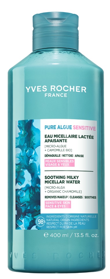 Yves Rocher Pure Algue Μικυλλιακό γάλα για ευαίσθητο δέρμα, 400 ml